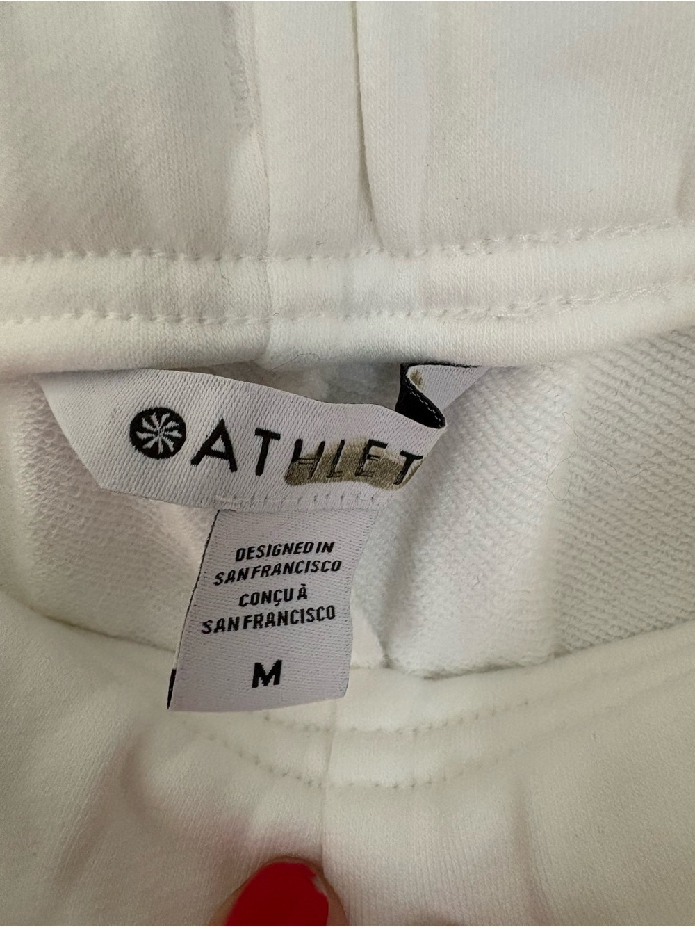 Athleta White Drawstring Lounge Bermuda Shorts - Picture 2 of 3